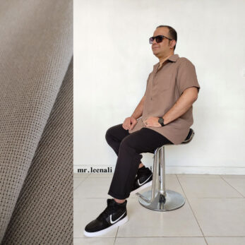 Alternative view of پیراهن مردانه لینن کنفی شکلاتی