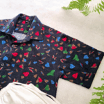 پیراهن مردانه لینن سرمه ای برگ