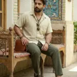 پیراهن مردانه لینن کنفی کرم - Image 2