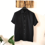 پیراهن مردانه لینن کنفی مشکی