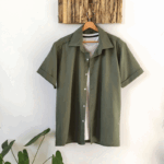 پیراهن مردانه لینن کنفی سبز
