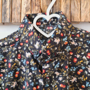 پیراهن لینن مردانه آستین بلند مشکی