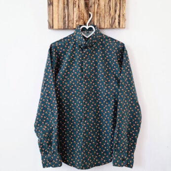 پیراهن لینن مردانه آستین بلند سبز