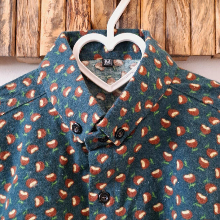 پیراهن لینن مردانه آستین بلند سبز