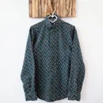 پیراهن لینن یونیسکس آستین بلند سبز