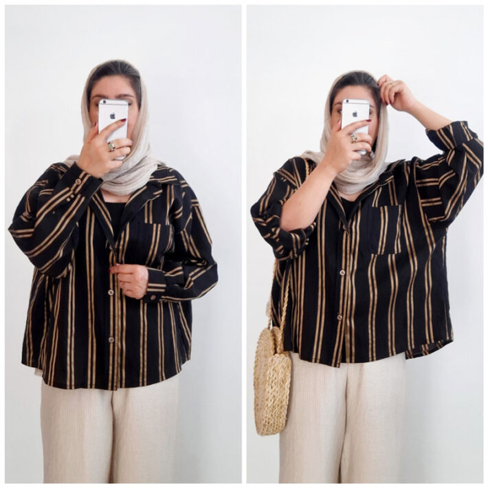 شومیز پری خط دار