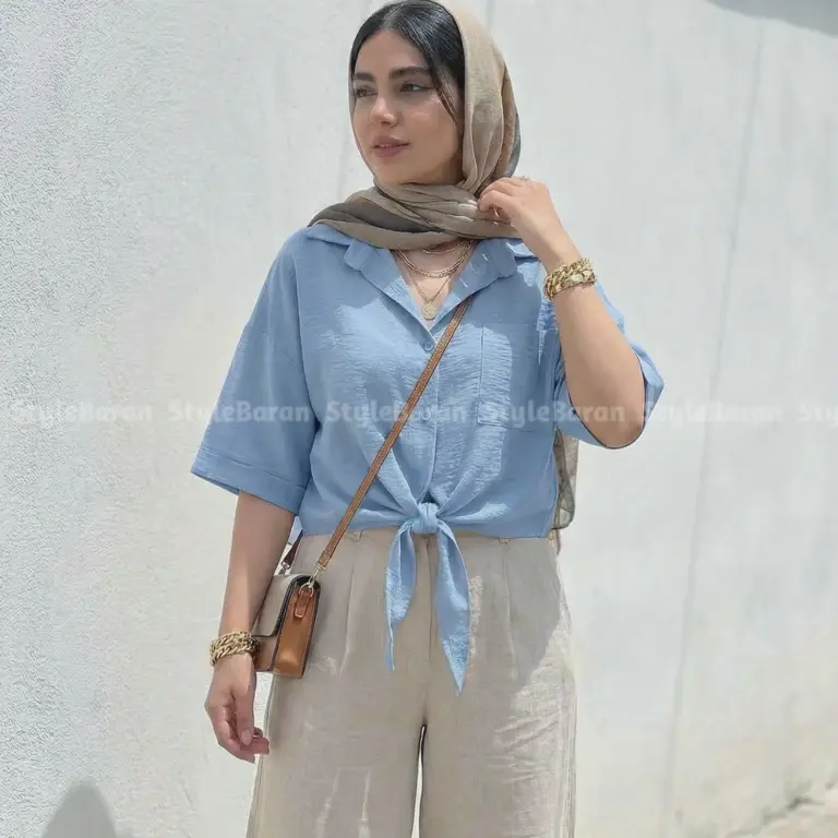 کراپ گره‌ایی لینن اسلب