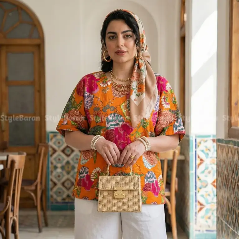 شومیز باتیک هندی آوین